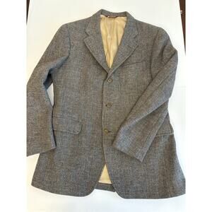 Jos. A. Banks Gray Harris Tweed 100% Pure Scottish Wool 3 Button Blazer Size *42